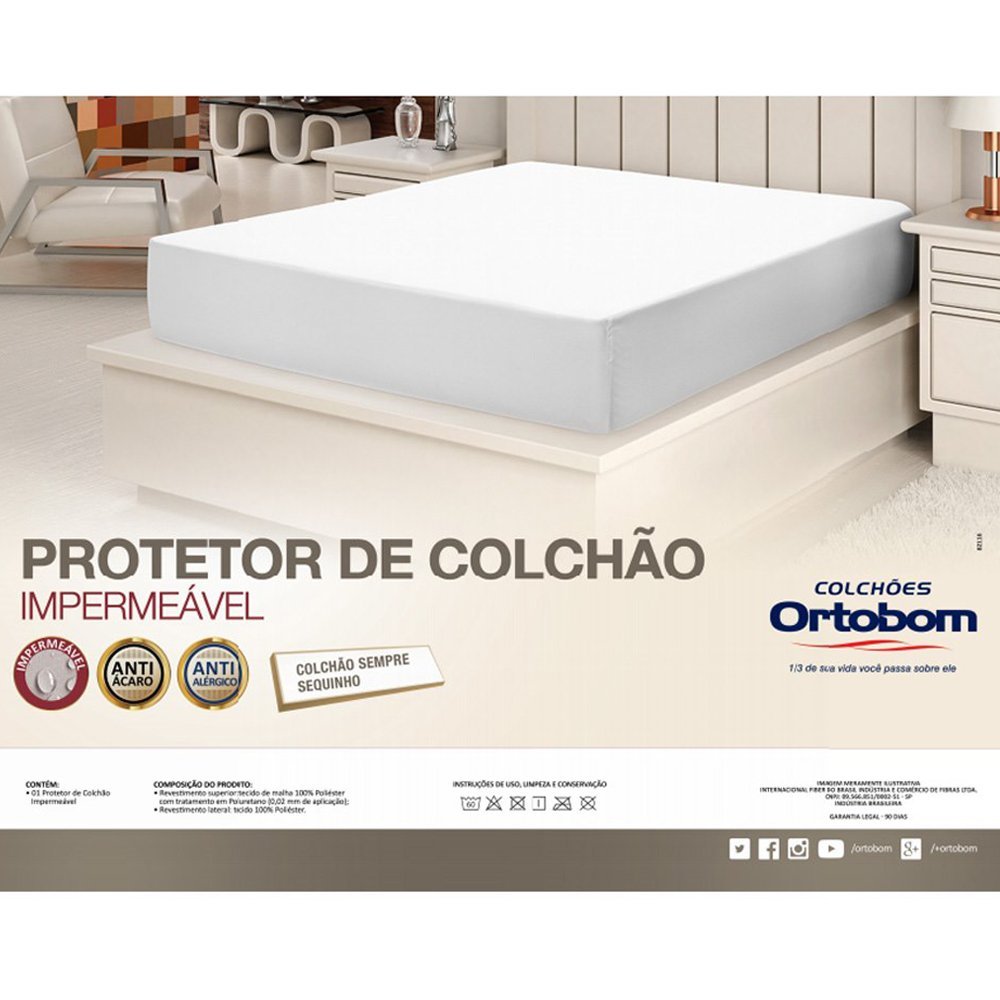Protetor para Colchão Impermeavél Ortobom 200x190 - 6