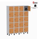 Ver imagem 5 de Roupeiro Aço Linha Light 20 Portas - GR304-20 Cinza-Laranja Picasso