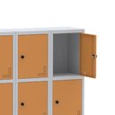 Ver imagem 6 de Roupeiro Aço Linha Light 20 Portas - GR304-20 Cinza-Laranja Picasso