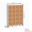 Ver imagem 2 de Roupeiro Aço Linha Light 20 Portas - GR304-20 Cinza-Laranja Picasso