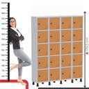 Ver imagem 3 de Roupeiro Aço Linha Light 20 Portas - GR304-20 Cinza-Laranja Picasso