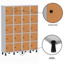 Ver imagem 7 de Roupeiro Aço Linha Light 20 Portas - GR304-20 Cinza-Laranja Picasso
