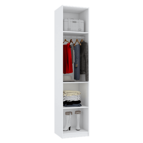 MÓDULO CLOSET NICHOS E CABIDEIRO M398.B (A250 X P50 X L55) MUNDI MOVEIS