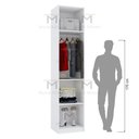 Ver imagem 5 de MÓDULO CLOSET NICHOS E CABIDEIRO M398.B (A250 X P50 X L55) MUNDI MOVEIS