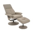 Ver imagem 3 de Poltrona do Papai Elétrica com Massagem e Giratória Nebraska com Apoio de Pés Pu Fendi G56 - Rivatti