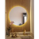 Ver imagem 3 de Espelho Redondo 60cm X 60cm com Led Á Pilha ou Fonte:branco Quente Led À Pilha