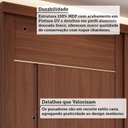 Ver imagem 6 de Guarda-Roupa Casal 2 Portas de Correr 229cm MDF Talin Marrom/Jequitiba