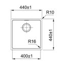 Ver imagem 2 de Cuba para Cozinha Linea 40 Fex 110-40 400x400mm Pratica Franke