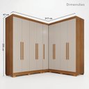 Ver imagem 3 de Guarda-Roupa de Canto Modulado com Pés 9 Portas 4 Gavetas França