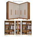 Ver imagem 4 de Guarda-Roupa de Canto Modulado com Pés 9 Portas 4 Gavetas França