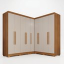 Ver imagem 2 de Guarda-Roupa de Canto Modulado com Pés 9 Portas 4 Gavetas França