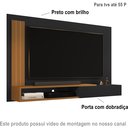 Ver imagem 2 de Painel de Tv Smart Sala Quarto até 50 Polegadas Monaco - Cores - Comprar Moveis em Casa: Preto / Nat
