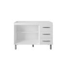 Ver imagem 4 de Balcão 120cm Bianca 02 Portas e 03 Gavetas com Pia e Cuba Ghelplus Branco Moblis