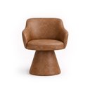 Ver imagem 5 de Cadeira de Mesa de Jantar Jade Base Cone Fixa Corano Caramelo - Nexta Casa