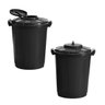 Lixeira Cesto Fechado Multiuso com Tampa e Trava Preto 60L 46,5X46,5X61CM - 1