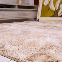 Tapete Shaggy Felpudo 150x200 Bege - 1 Tapete Shaggy Felpudo 150x200 Bege - 1