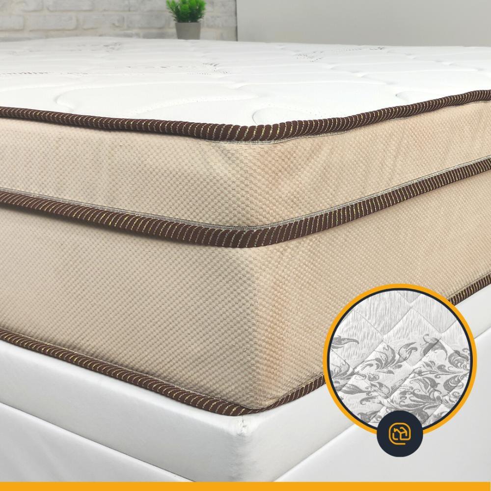 Cama Box Baú King + Colchão De Molas Ensacadas Gazin Airluc 193cm 