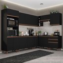 Ver imagem 2 de Armário de Cozinha Completa de Canto Reims com Balcão Preto
