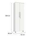 Ver imagem 4 de Sapateira Armário Multiuso Organizador 2 Portas com Chave Córdoba Primus - Branco