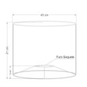Ver imagem 3 de Cúpula Abajur Cilíndrica Cp-7020 Ø45x21cm Preto