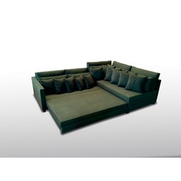 Sofá de Canto SFC_MA 06 que se Transforma em Sofá Cama de Casal Resistente e Confortável em Sarja - 2