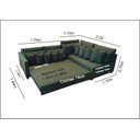 Ver imagem 4 de Sofá de Canto SFC_MA 06 que se Transforma em Sofá Cama de Casal Resistente e Confortável em Sarja
