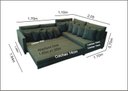 Ver imagem 4 de Sofá de Canto SFC_MA 06 que se Transforma em Sofá Cama de Casal Resistente e Confortável em Sarja