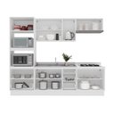 Ver imagem 3 de Cozinha Completa Amara 10 Portas 4 Gavetas com Vidro 40250784 Azul/branco - Politorno