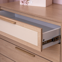 Ver imagem 6 de Cômoda MDF 4 Gavetas com Tela Palha Rattan Quater Linha Paglia Pro