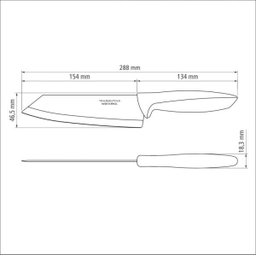 FACA 6 COZINHA PLENUS OFF TRAMONTINA 23443136 - 2