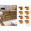 Ver imagem 4 de Sofá de Canto Amsterdam Molas Retrátil Reclinável - king house