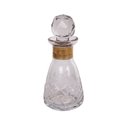 Ver imagem 1 de Perfumeira em Vidro Trabalhado c/ Tampa e Detalhe Dourado A9XD3 cm