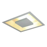 Luminaria de Teto Plafon Embutir Branco Dormitorio Quarto Quadrado Luz Indireta 40x40 Bivolt - 1