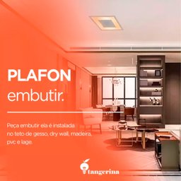 Luminaria de Teto Plafon Embutir Branco Dormitorio Quarto Quadrado Luz Indireta 40x40 Bivolt - 4
