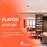 Luminaria de Teto Plafon Embutir Branco Dormitorio Quarto Quadrado Luz Indireta 40x40 Bivolt - 4