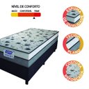 Ver imagem 5 de Cama Box Solteiro Colchão Espuma D33 Fort 88x188x59cm Cinza/Branco- Suporta até 150kg por Pessoa