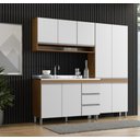 Ver imagem 1 de Armário Paneleiro 4 Portas Cozinha Modulada Serena Mdp 0452b