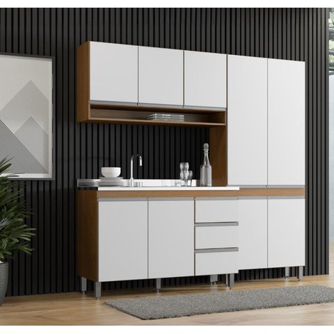 Armário Paneleiro 4 Portas Cozinha Modulada Serena Mdp 0452b