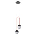 Ver imagem 5 de Lustre Pendente em Alumínio para 2 Lâmpadas com Vidro Globo Soquete G9 Tensao Bivolt