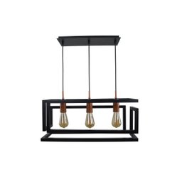 Luminaria de Teto Preto Industrial Infinity Retro para Mesa de Jantar E27 Tensao Bivolt - 1 Luminaria de Teto Preto Industrial Infinity Retro para Mesa de Jantar E27 Tensao Bivolt - 1