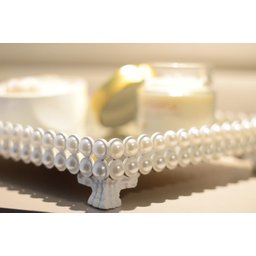 Bandeja Espelho Pérola Decora Elegante Fina Bar B088 Branco - 6