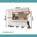 Ver imagem 4 de Cozinha Atlanta Gold 13 Portas 3 Gavetas MDP 241cm Branca Móveis Carraro
