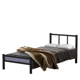 Cama De Aço Casal Tubular 1.38 Preto Jane Shop JM - 2