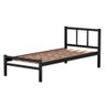 Cama De Aço Casal Tubular 1.38 Preto Jane Shop JM - 3