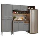 Ver imagem 2 de Armário de Cozinha Completa 229cm Rustic-cinza Emilly Madesa 016