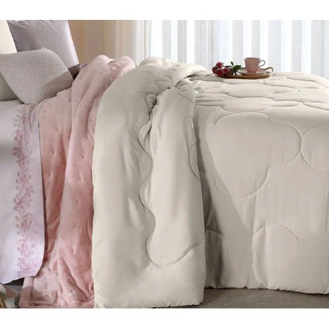 Edredom Toque de Algodão 250 Fios Queen 240x260cm Antilope