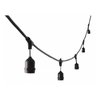 Cordão Varal de Luzes String Light Preto 5 Lâmpadas E27 5M EMBU LED - 1