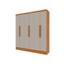 Ver imagem 2 de Guarda Roupa Bariloche 6 Portas e 4 Gavetas Internas Tcil Cinamomo Off