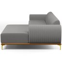 Ver imagem 6 de Sofá 4 Lugares com Chaise Direito Sala Estar Molino 265cm D02 Linho Cinza Escuro C-416 - Lyam