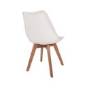 Ver imagem 4 de Conjunto Mesa de Jantar Juliette Preta 80cm com 4 Cadeiras Leda - Branca